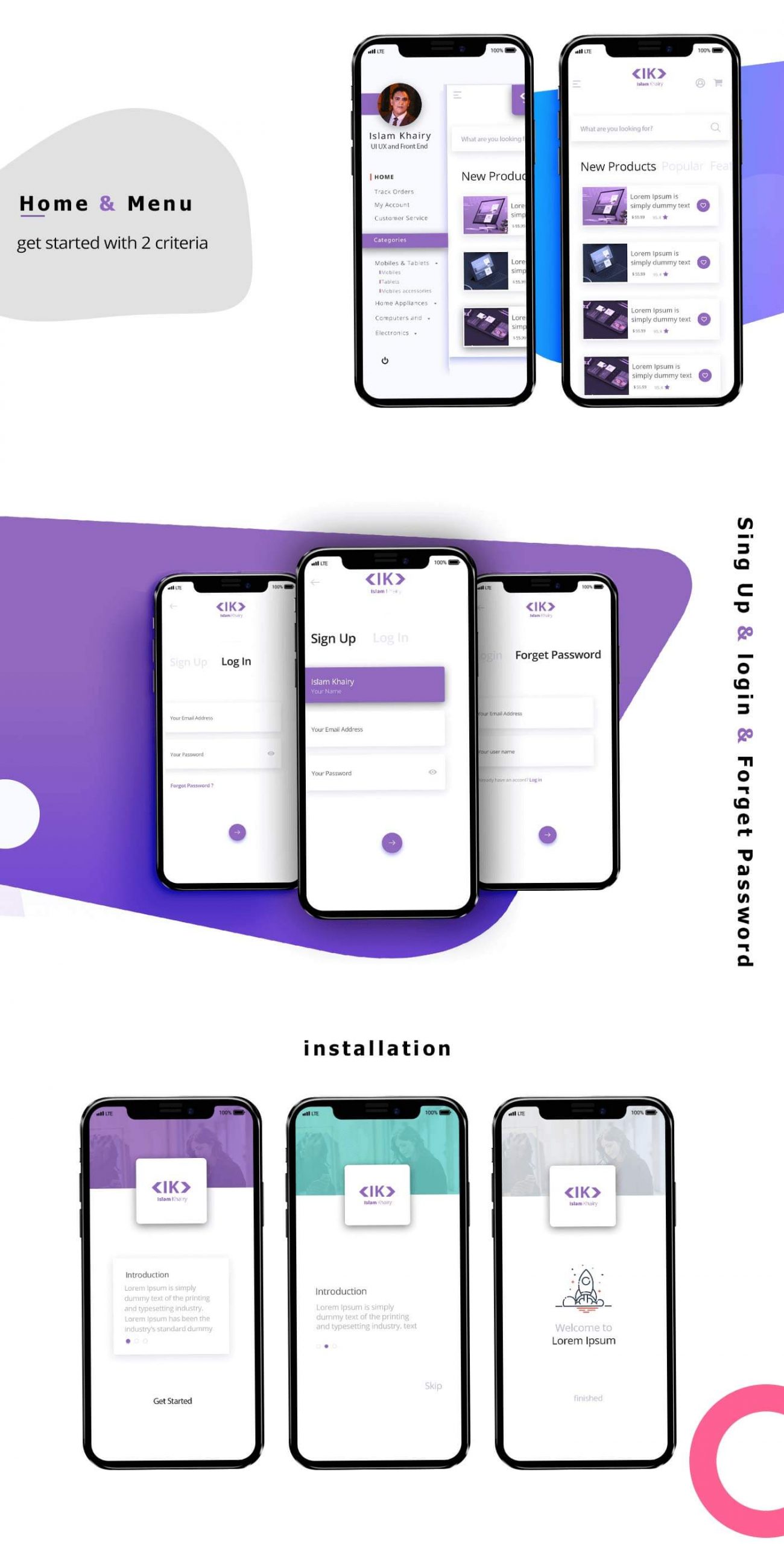Ecommerce Mobile User Interface Design