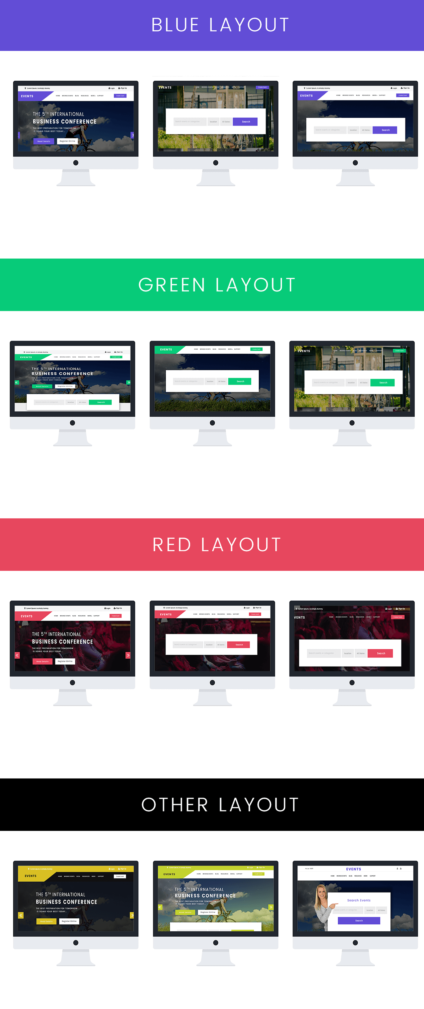 events platform website