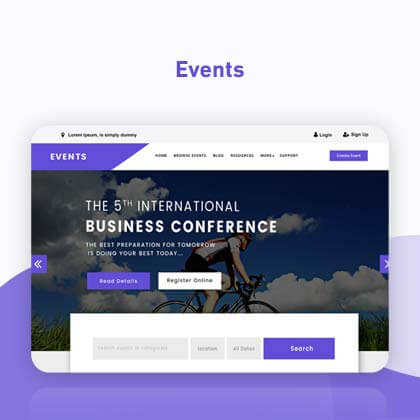 Events Platform Website